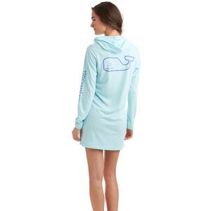 Long-Sleeve Heather Whale Performance Cover-Up